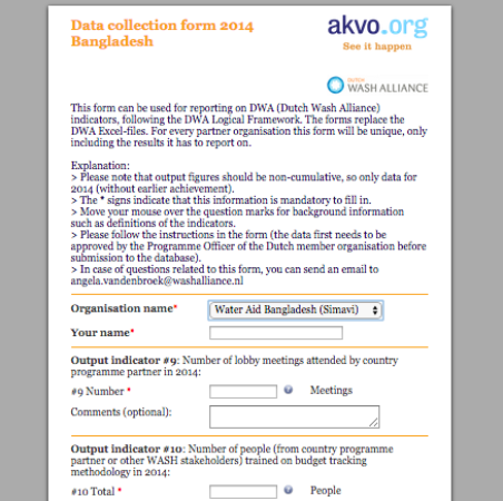 web based form